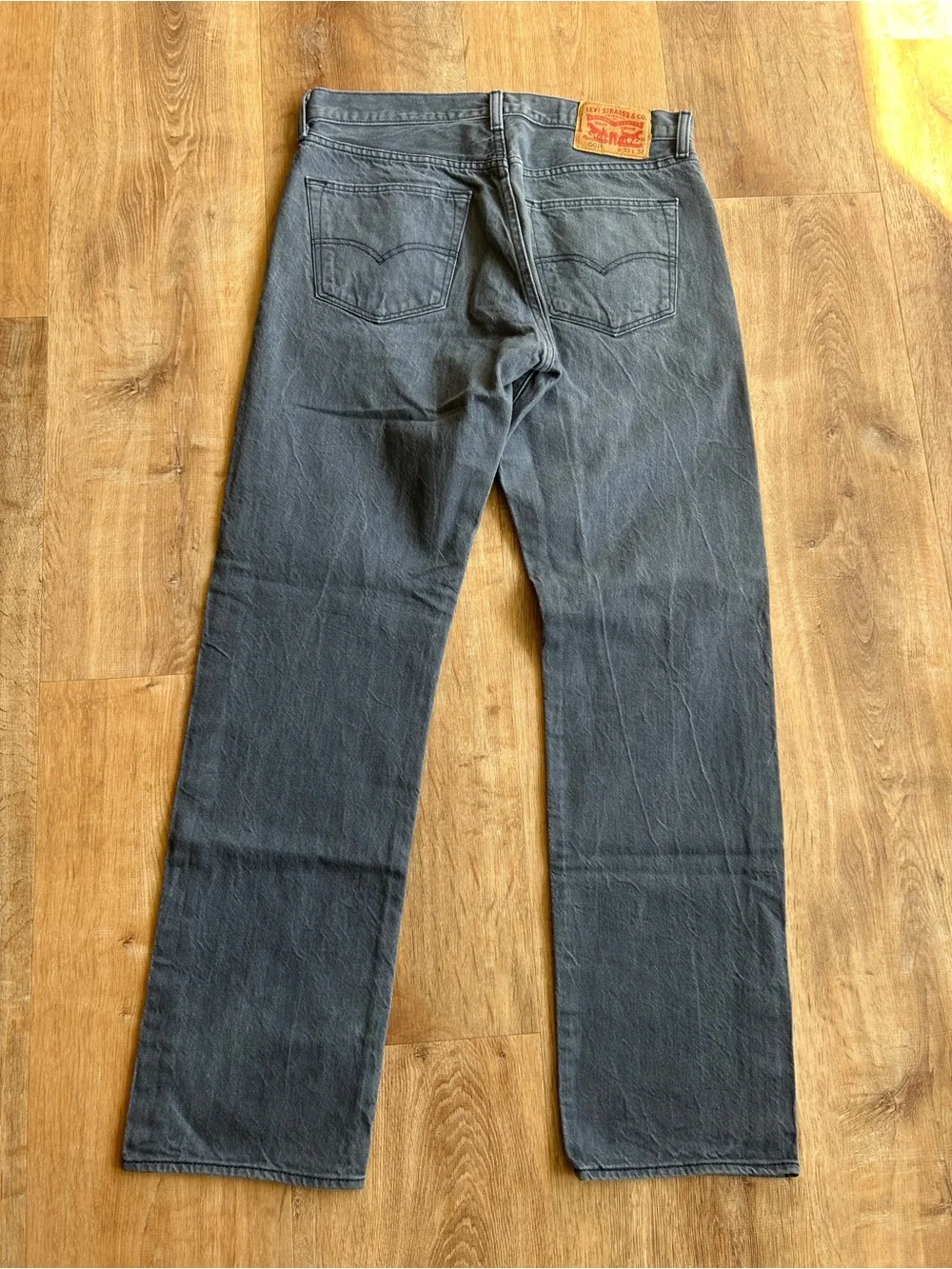 Levi’s 501 Marble Faded Gray Straight Fit Button Fly Jeans Men’s 33x34 Classic